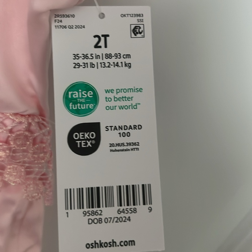 Pink Toddler Flutter Pleated Dress - Picture 3 of 5